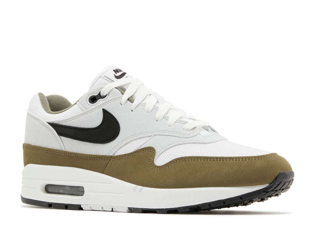 Nike Air Max 1 White Black Medium Olive