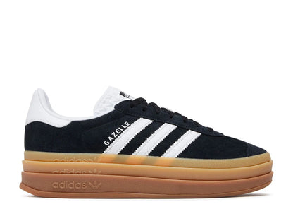 ADIDAS GAZELLE BOLD BLACK WHITE GUM