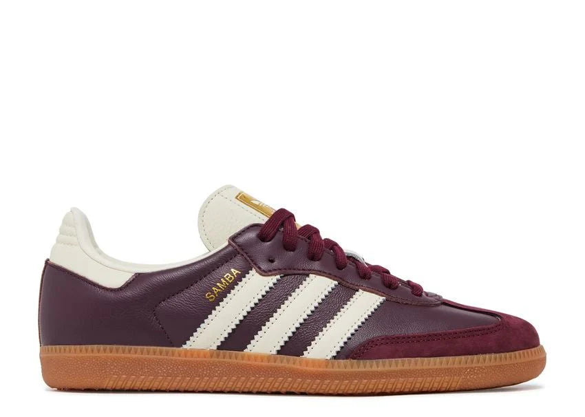 ADIDAS SAMBA OG MAROON GOLD METALLIC