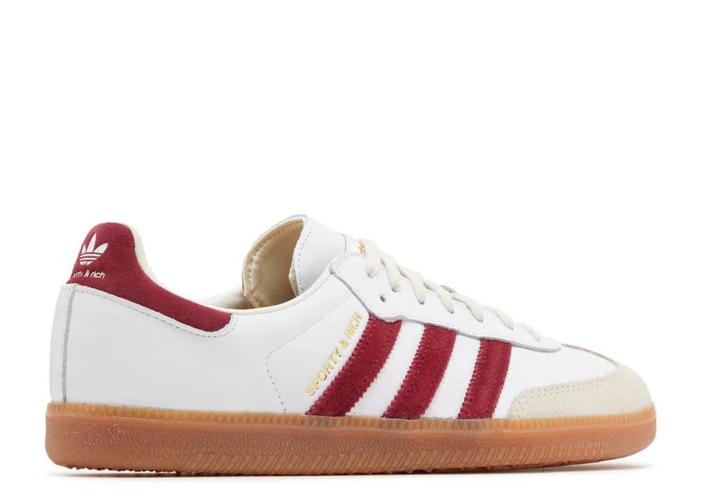 ADIDAS SAMBA OG SPORTY & RICH WHITE CORE BURGUNDY